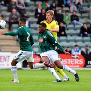 Bristol Citys Nicky Maynard battles for the ball Bristol Citys Nicky Maynard battles for the ball