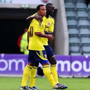 Bristol Citys Nicky Maynard celebrates with Bristol Citys Albert Adomah Bristol Citys Nicky Maynard celebrates with Bristol Citys Albert Adomah