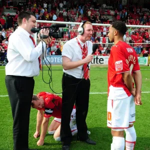 Bristol City's Nicky Maynard Interviewed by Adam Baker During Championship Clash Against Derby County at Ashton Gate Stadium (April 2010) Bristol City's Nicky Maynard Interviewed by Adam Baker During Championship Clash Against Derby County at Ashton Gate Stadium (April 2010)