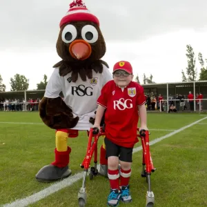 Bristol City FC Print - Oskar Pycroft and Scrumpy Photo