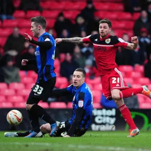 Bristol City's Paul Anderson Shoots in Npower Championship Clash Against Barnsley