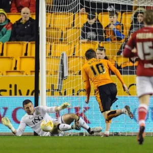 Bristol City's Richard O'Donnell Makes a Save in Wolves Showdown, Sky Bet Championship 2016