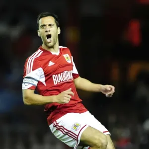 Bristol City's Sam Baldock in Action Against Brentford (October 2013)
