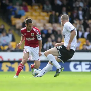 Bristol City's Sam Baldock in Action at Vale Park during Port Vale vs. Bristol City, Sky Bet League 1 Match, October 2013