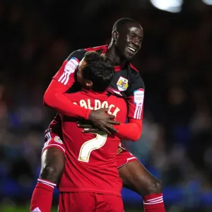 Bristol City's Sam Baldock and Albert Adomah Celebrate Goals Against Peterborough United, Championship 2012 Bristol City's Sam Baldock and Albert Adomah Celebrate Goals Against Peterborough United, Championship 2012