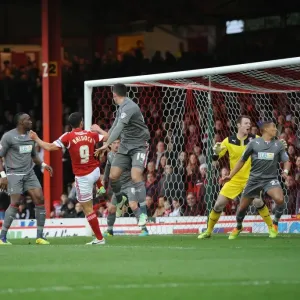 Bristol City's Sam Baldock Narrowly Misses Heading Goal Against Rotherham United