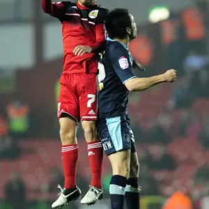Bristol City's Sam Baldock Header Print Bristol City's Sam Baldock Header Print