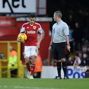 Bristol City's Sam Baldock Penalty Kick Print Bristol City's Sam Baldock Penalty Kick Print
