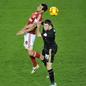 Bristol City's Sam Baldock Wins Aerial Battle Against Crawley Town Bristol City's Sam Baldock Wins Aerial Battle Against Crawley Town