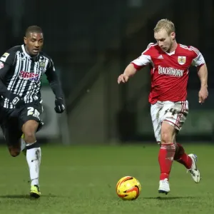 Bristol City's Simon Gillett Drives Forward in Sky Bet League One Clash Against Notts County Bristol City's Simon Gillett Drives Forward in Sky Bet League One Clash Against Notts County