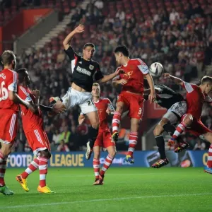 Bristol City's Stephen McLaughlin Goes for Glory: A Thrilling Moment from Southampton vs. Bristol City, 2013