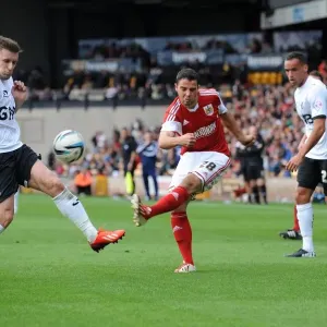 Bristol City's Stephen McLaughlin Sends a Cross into the Box during Port Vale vs. Bristol City Football Match, Sky Bet League 1, 2013