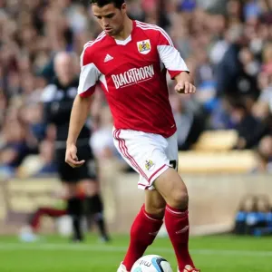 Bristol City's Stephen McLaughlin at Vale Park during Port Vale vs. Bristol City, Sky Bet League 1 Game (October 5, 2013)