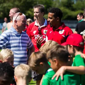 Bristol City's Steve Lansdown Celebrates First Pre-Season Win as Owner with Captain Korey Smith after Guernsey FC Match Bristol City's Steve Lansdown Celebrates First Pre-Season Win as Owner with Captain Korey Smith after Guernsey FC Match
