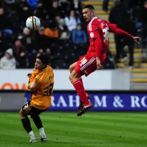 Bristol City FC Print: Steven Caulker Clears Ball