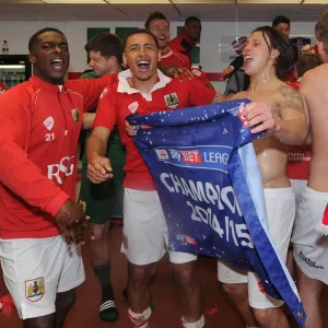 Bristol City's Triumph: Agard, Tavernier, and Freeman Celebrate League Win Bristol City's Triumph: Agard, Tavernier, and Freeman Celebrate League Win