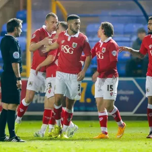 Bristol City FC Print: Aaron Wilbraham Celebrates 0-2 Lead