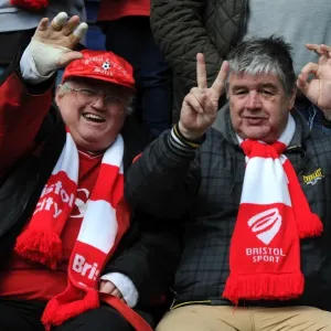 Bristol City Fans Print at Deepdale Stadium