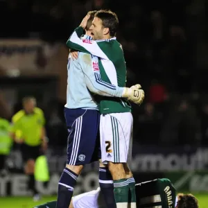 Bristol City's Victory: Duguid and Stockdale Celebrate in Plymouth Argyle's Home Park, Championship 2010 Bristol City's Victory: Duguid and Stockdale Celebrate in Plymouth Argyle's Home Park, Championship 2010