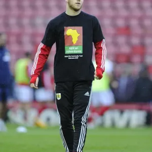 Bristol City's Wes Burns in Action Against MK Dons, Sky Bet League One, Ashton Gate