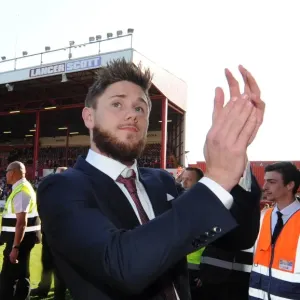 Bristol City's Wes Burns Celebrates with Fans after Goal against Coventry City, April 2015 Bristol City's Wes Burns Celebrates with Fans after Goal against Coventry City, April 2015