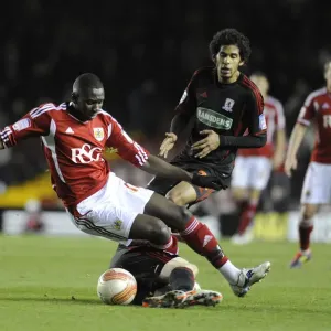 Bristol City's Yannick Bolasie Fouled by Scott McDonald in Bristol City v Middlesbrough Match, December 2011 Bristol City's Yannick Bolasie Fouled by Scott McDonald in Bristol City v Middlesbrough Match, December 2011