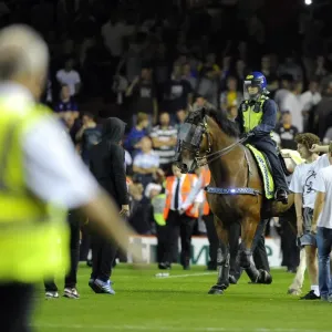 Bristol Derby: Fans Invasion at Ashton Gate Halted by Police Horses (Bristol City vs. Bristol Rovers, Johnstone Paint Trophy 1st Round)