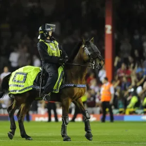 Bristol Derby: Fans Invasion at Ashton Gate Halts by Police Horses - September 4, 2013