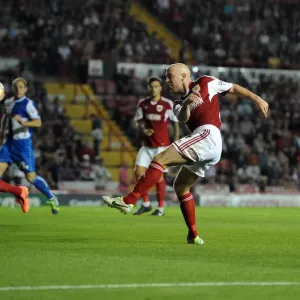 Bristol Derby: James O'Connor of Bristol City in Action against Bristol Rovers in Johnstone's Paint Trophy First Round (September 4, 2013)