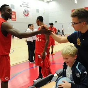 Bristol Flyers Alif Bland Connects with Excited Fan Amidst BBL Cup Action Bristol Flyers Alif Bland Connects with Excited Fan Amidst BBL Cup Action