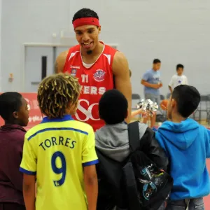 Bristol Flyers Basketball: Greg Streete Interacts with Young Fans After Game Against Plymouth Raiders Bristol Flyers Basketball: Greg Streete Interacts with Young Fans After Game Against Plymouth Raiders