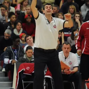 Bristol Flyers Coach Andreas Kapoulas in Action Print
