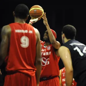 British Basketball League Cup Print: Siman Stewart in Action British Basketball League Cup Print: Siman Stewart in Action