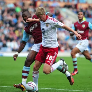 Burnley vs. Bristol City: Jon Stead Foul by Andre Bikey - Championship Football Match, Turf Moor, 2010 Burnley vs. Bristol City: Jon Stead Foul by Andre Bikey - Championship Football Match, Turf Moor, 2010