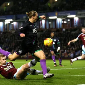 Burnley vs. Bristol City: Luke Freeman Tackled by Ben Mee Burnley vs. Bristol City: Luke Freeman Tackled by Ben Mee