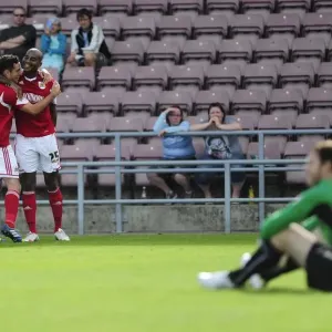 Celebrating Victory: Marvin Elliott and Sam Baldock of Bristol City Celebrating Victory: Marvin Elliott and Sam Baldock of Bristol City