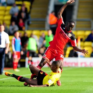 Chalobah vs Adomah Print - Watford vs Bristol City Championship Clash