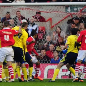 Chambers Header Thwarted by Gerken: Nottingham Forest vs. Bristol City (2012) Chambers Header Thwarted by Gerken: Nottingham Forest vs. Bristol City (2012)