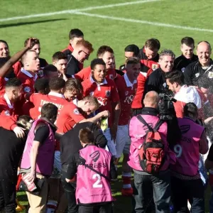 Champagne-Fueled Celebrations: Bristol City's Victory Over Coventry City at Ashton Gate Stadium (April 2015) Champagne-Fueled Celebrations: Bristol City's Victory Over Coventry City at Ashton Gate Stadium (April 2015)