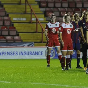 Print of a Women's Champions League football match at Ashton Gate Print of a Women's Champions League football match at Ashton Gate