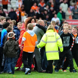 Championship Glory: Emotional Blackpool Fans Invade Pitch as Ian Holloway Celebrates Title Win vs. Bristol City (02/05/2010)