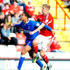 Championship Showdown: A Battle Between Jon Stead and Curtis Davies at Ashton Gate, 2011 (Bristol City vs Birmingham City)