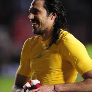 Print of Championship Showdown: Jonas Gutierrez in Action