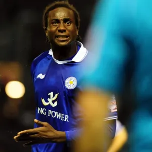 Championship Showdown: Leicester City's Souleymane Bamba Argues with Referee Assistant during Leicester City vs. Bristol City Match on August 6, 2011 Championship Showdown: Leicester City's Souleymane Bamba Argues with Referee Assistant during Leicester City vs. Bristol City Match on August 6, 2011