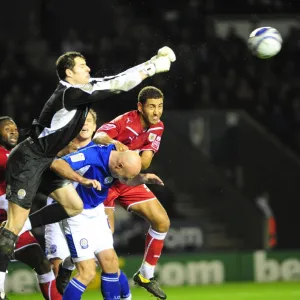 Chris Wealse fists the ball clear