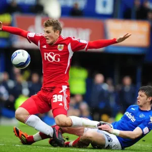 Chris Wood Fouled by Greg Halford during Portsmouth vs. Bristol City Football Match, 17th March 2012