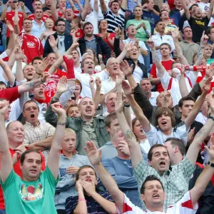 the city fans party after the third goal