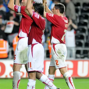 City players salute the travelling fans