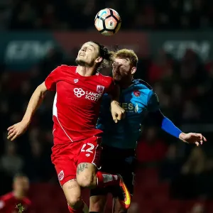 Clash in the Air: Milan Djuric vs. Cian Bolger - Bristol City vs. Fleetwood Town, FA Cup Third Round Clash in the Air: Milan Djuric vs. Cian Bolger - Bristol City vs. Fleetwood Town, FA Cup Third Round