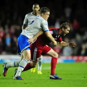 Print of a football match at Ashton Gate Stadium